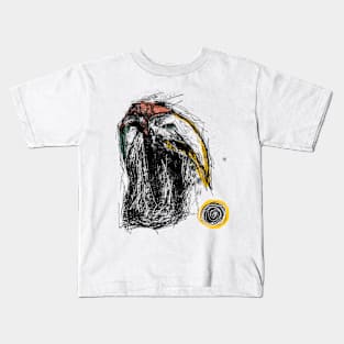 Sad bird with sun Kids T-Shirt